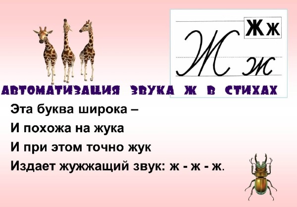 Автоматизация звука ж в стихах