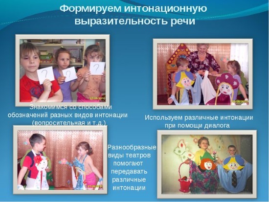 Упражнения на развитие интонационной выразительности речи