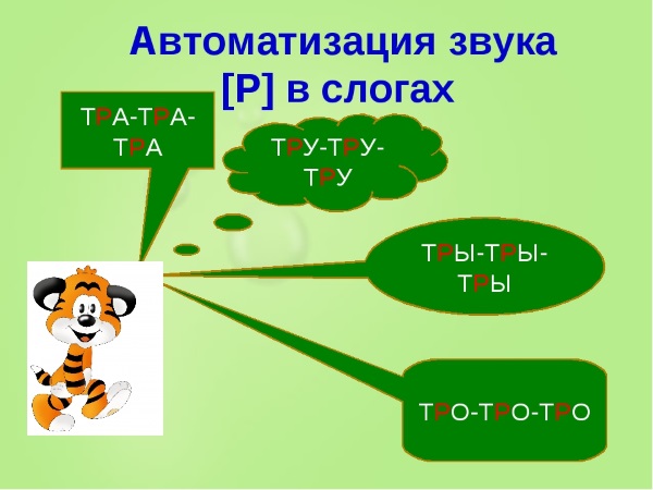 Автоматизация звука р в словах