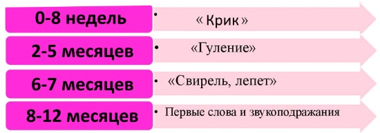 Этапы формирования речи