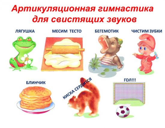 Комплекс артикуляционных упражнений для свистящих звуков