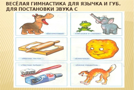 Артикуляционная гимнастика для постановки звука с