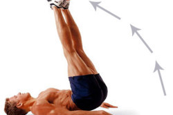 Накачивание пресса при помощи поднятия ног Накачивание пресса при помощи поднятия ног